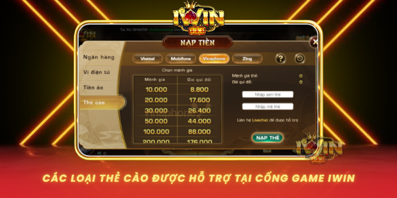 Cac Loai The Cao Duoc Ho Tro Tai Cong Game Iwin