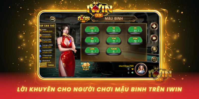 Loi Khuyen Cho Nguoi Choi Mau Binh Tren Iwin